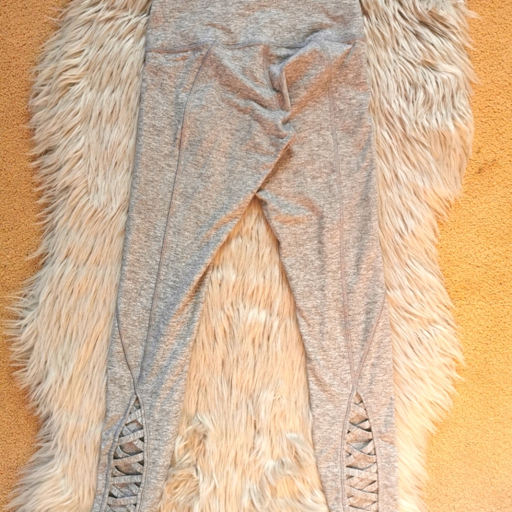 lululemon luon yoga pants size 4 heathered grey
